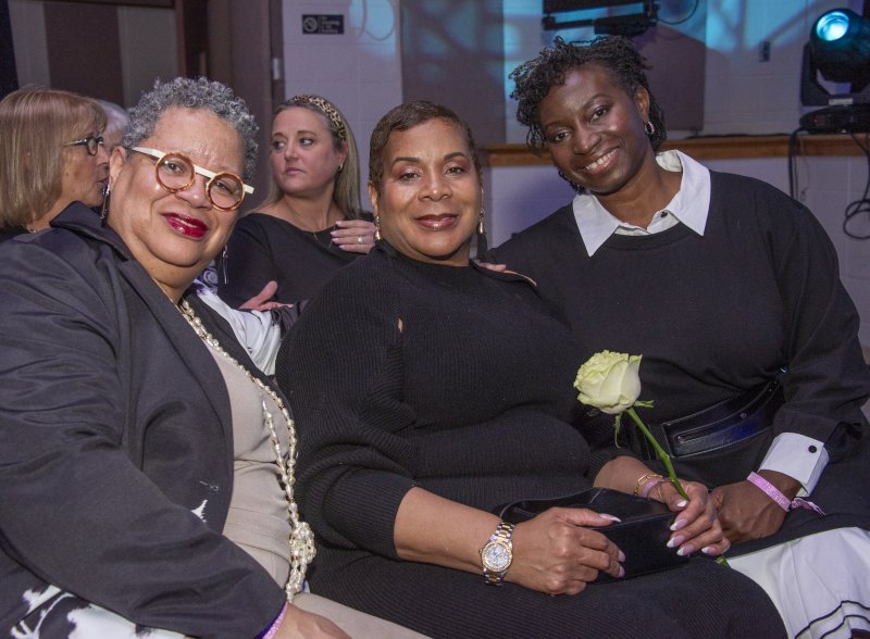 Trio of fashionistas in the front row are (l-r) Marvarine Davis, Ruth Battle and Rita Kiser.